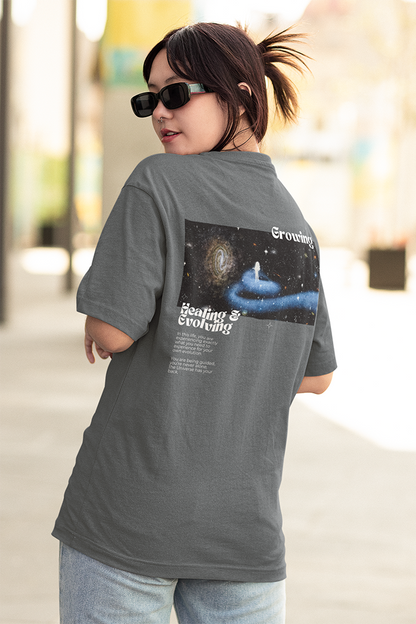 encouraging tees, tees with messages, universe tees, tees with artwork, tshirt with universal messages, celestial tshirt, celestial tee, unisex tees, oversized tee, tshirt, true to size tee, the whole universe tee